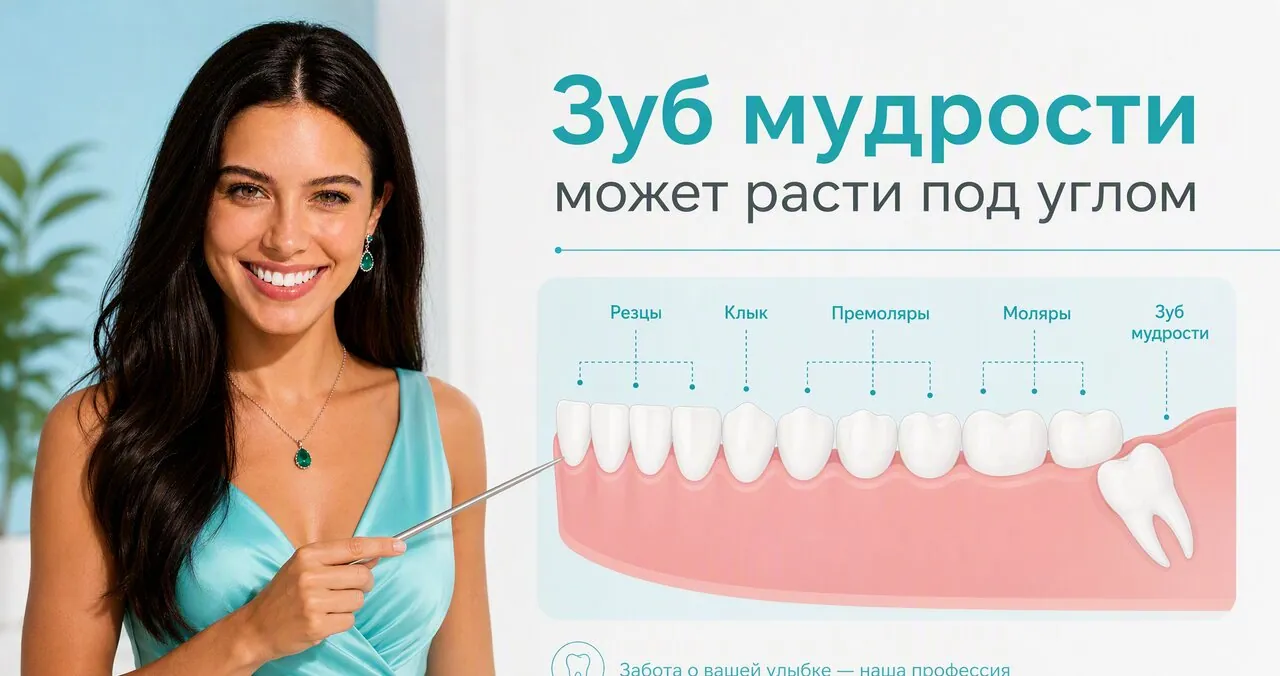 Зуб мудрости растёт в щёку или в язык: почему это происходит и что делать